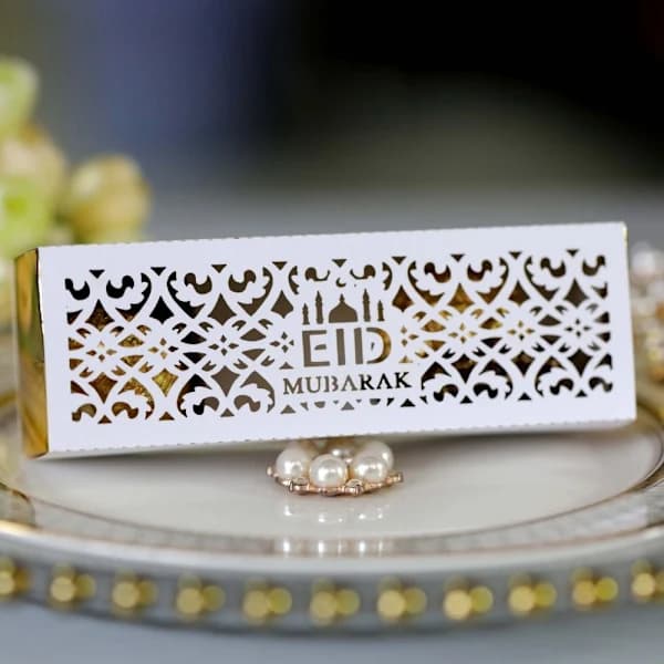 10 st Eid Mubarak Godisaskar Ramadan Godispåse SILVER