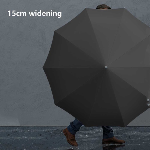 Nytt Xiaomi automatiskt hopfällbart paraply med LED-ljus Vindtätt Stora regnparaplyer Portabelt utomhusparasoll för män kvinnor no lights light grey PhotoColor