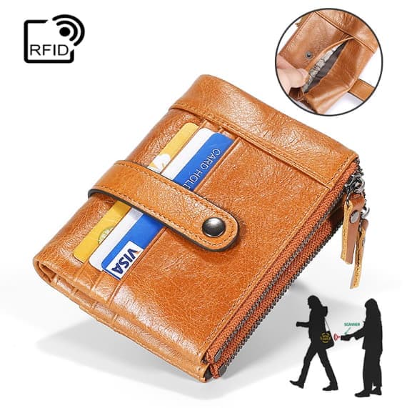 Dubbelt RFID-skyddad plånbok - 15 kort - 3 färger