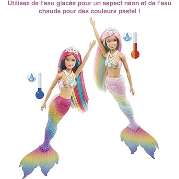 Barbie Dreamtopia Rainbow Magic Mermaid Doll with Color Change Feature