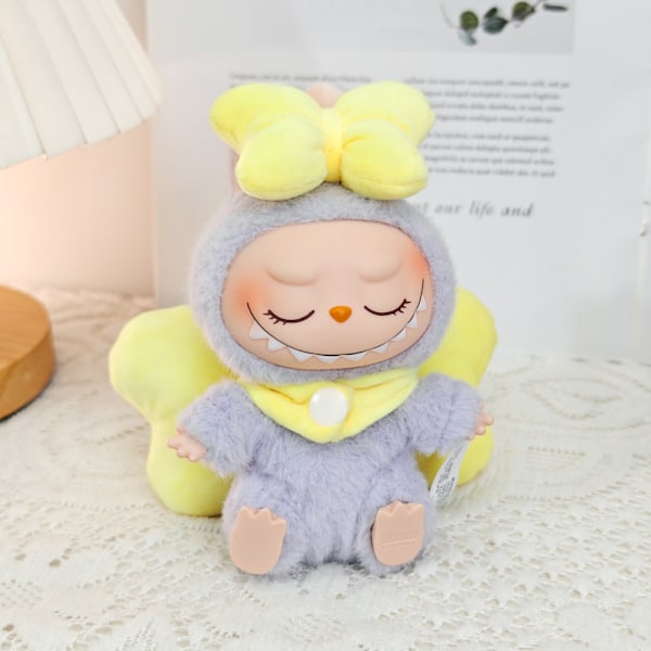 /NC/Vaatteet Vain Generation Labubu Vaatteet Riipus Labubu Enkeli Rusetti Nuket Sarjakuva Lelu Tyyli Vaatetus Lumimies Vaatetus 3(Big yellow bow set,No dolls)