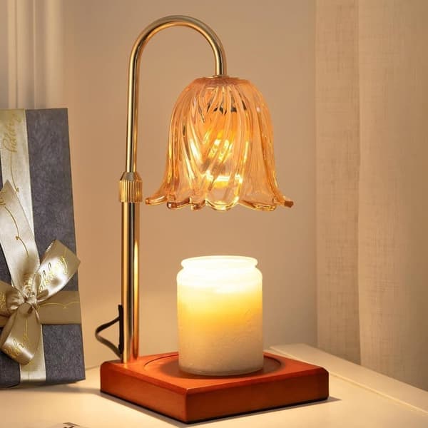 Table Lamps Candle Warmer with Timer - Dimmable Lamp Base & Wax Warmer, Perfect as Table and Bedside Lamp