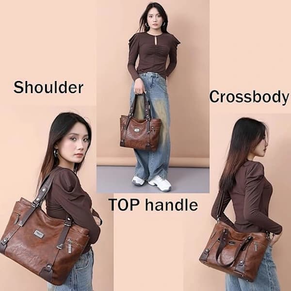 Håndtasker & Punge Kunstlæder Tasker Dame Crossbody Tasker Skuldertasker med Rum Rejsepunge