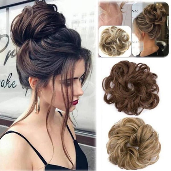 Easy to Wear Stylish Hair Scrunchies Natural Messy Curly Hair Extension 11