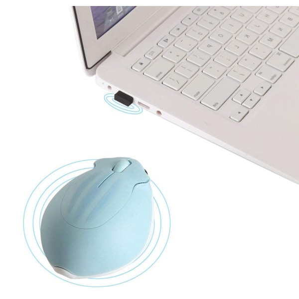 Trådlös mus i hamsterform tyst med USB mottagare för barn Blue