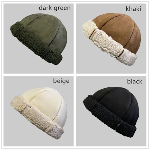 Brättlös mössa Cap Dome Melon Hatt KHAKI khaki