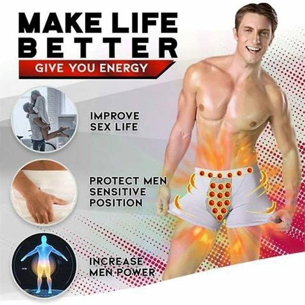 Men's Energy Field Thpy Pants Magnetic Male Underwear Boxer 3XL Black