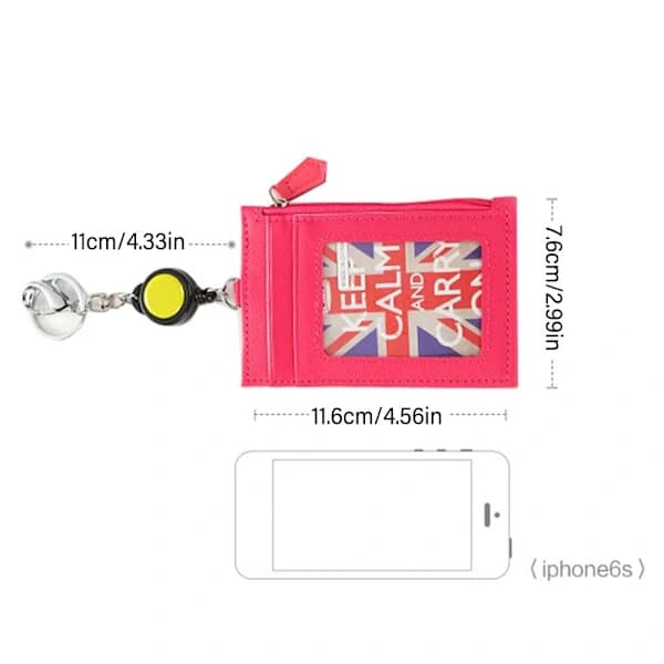 ID-kort Clip Badge Holder ROSA pink