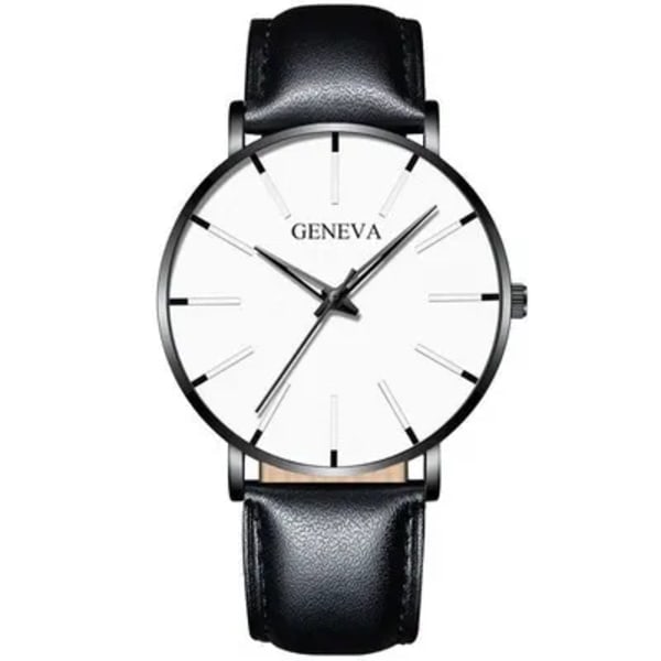 Geneva Herrmode Ultra Tunna Klockor Enkla Herr Business Mesh Bälte Quartz Watch Man Armbandsur Klocka Relogio Masculino Typ 18