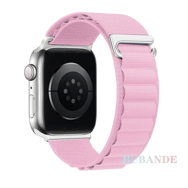 /NN/Loop-armbånd til urrem 49 mm 44 mm 40 mm 45 mm 41 mm 42 mm 38 mm 49 mm Nylon bralet iwatch series Ultra 8 7 se 6 5 3 lyserød Series S10 42 mm