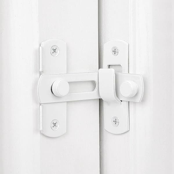 4-pakning - Skyvelåser - Rustfrie stållåser - Sikkerhetslås (hvit)