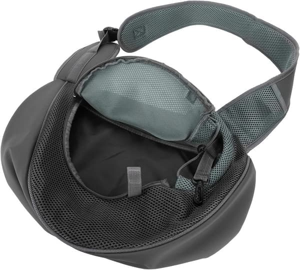 Håndfri hundebur med ventilerende mesh-design, egnet til små dyr (<4,5 kg)