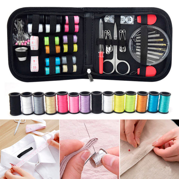 [NT] Matkaompelussetti 68KPL DIY Premium ompelutarvikkeet Mini ompelussetti kotimatkoille Uusi