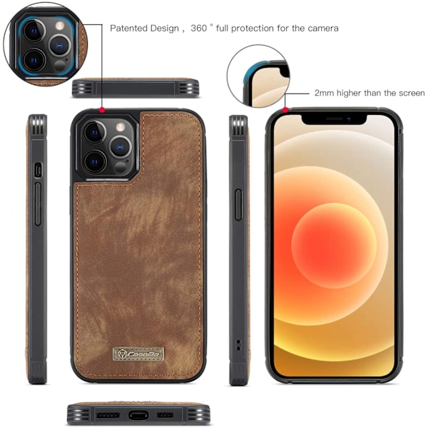 caseme 008 för iPhone 13 brun brown