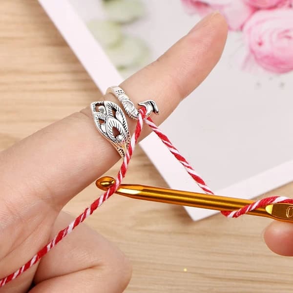Virka ring åpningsbar fingerkrokholder