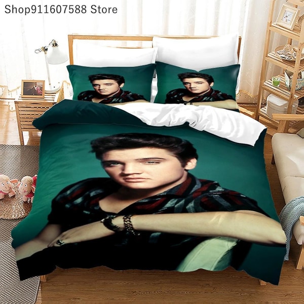 3d Elvis Presley Singer Sängkläder Set Mode 3d Cover Set Lyx Cover För Vuxna Sovrumsinredning 240x220cm Cover Set 1 Au King 210x240cm