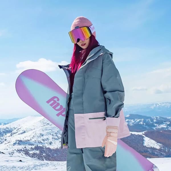 Vinterhandsker - Vandtætte handsker - Handsker - Skihandsker - One size fits all - Grå/Sort