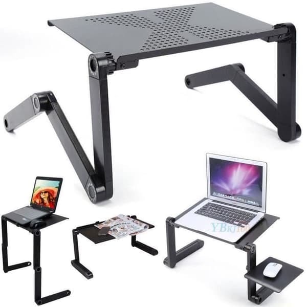 {NT} Computerbord 360° Rotation Justerbart Bærbart Foldbart Aftageligt musebord
