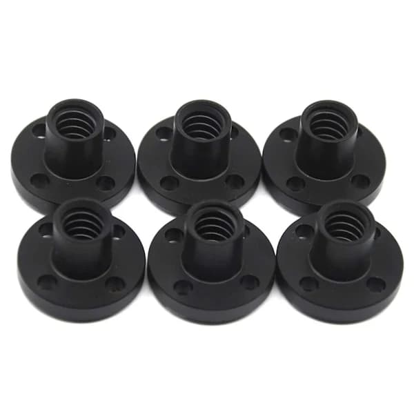 6 stk. Stille T8 Bly Skruemutter POM mutter 8mm Bly