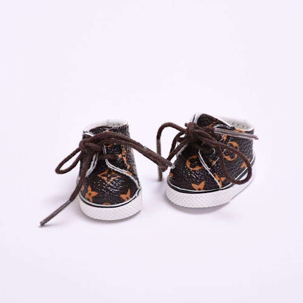 /NC/17cm Labubu Lyx Klädset Macaron, Exklusive Dockor, Passar Labubu Generation 1 och 2 Black shoes