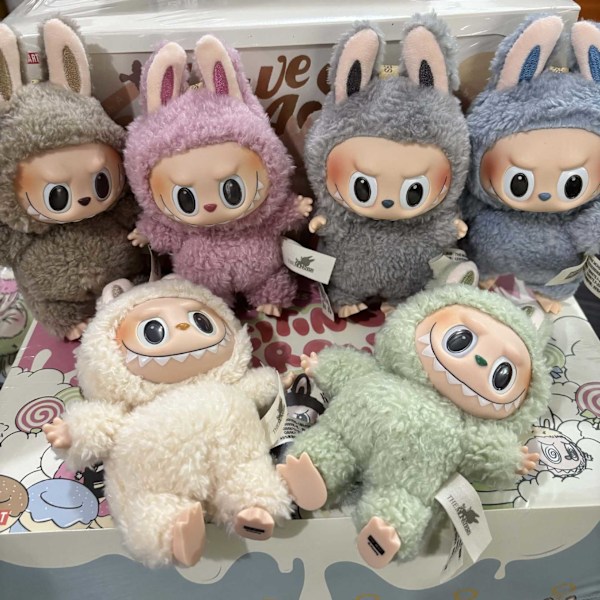 1 stk. POP MART LABUBU The Monsters Exciting Macaron Plysdukker Figur Legetøj Blind Boxes (Farve Tilfældig) 1 Single pack