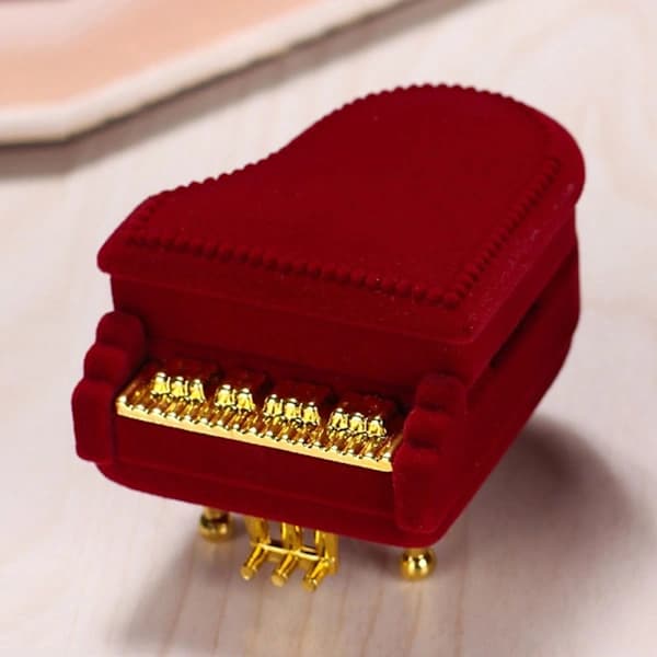 Etui Piano Ring Æske Opbevaringsboks