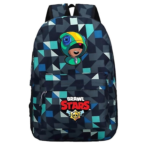 BRAWLSTARS Vildmarksstrid Rygsæk til Drenge og Piger Style 5_ NN