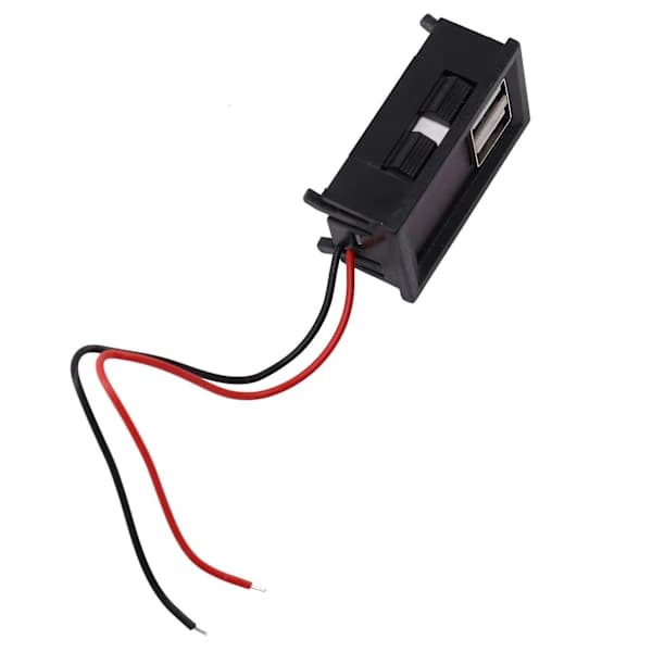 2x Rød LED Digital Display Voltmeter Mini Spændingsmåler Volt Tester Panel Til DC 12V Biler USB 5V2A