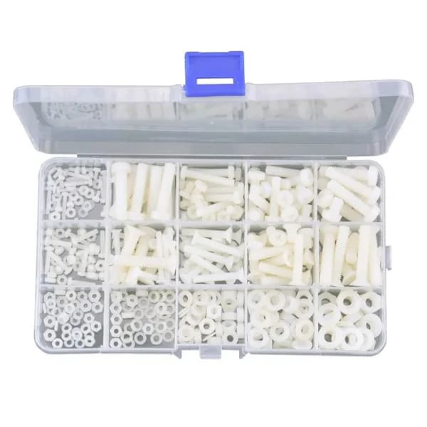 420-Piece Plastic Screws Bolts Nuts Washers Assortment Kit
