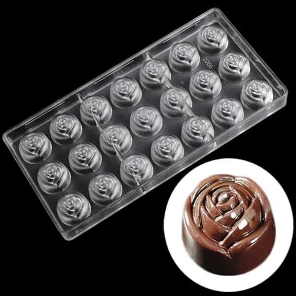 Transparent chokoladeform, klar plastik slikform, til Maki