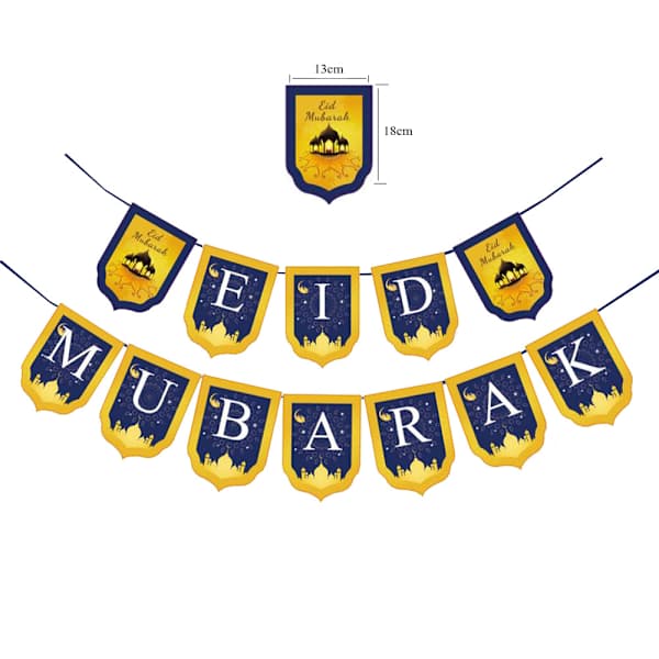 Eid Mubarak Banner Ramadan Dekor GRØNN