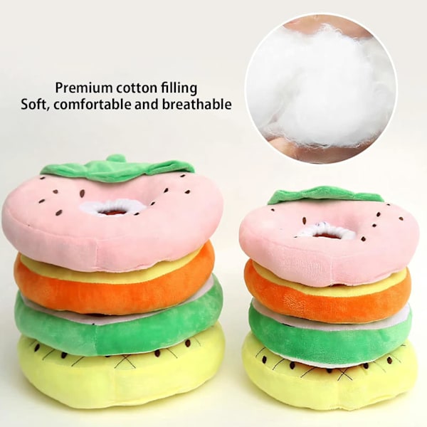 Justerbar Kravekegle til Killinger - Bedårende Kattegenoptræningskrave, Elisabethanske Kraver til Killingehvalpe Efter Operation/NC/ Strawberry Large (fits 3-6.5kg)