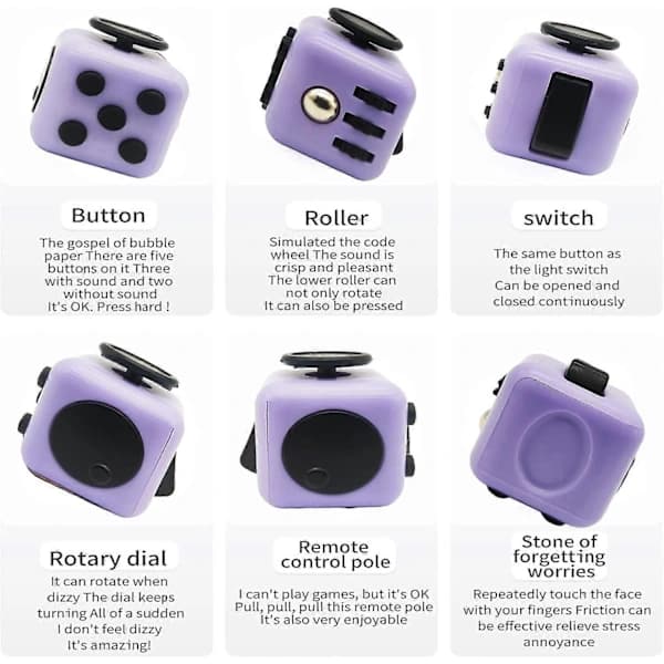 Fidget Leksaker för Ångest Sensorisk Leksak Stress Relief Leksak Fidget Kub