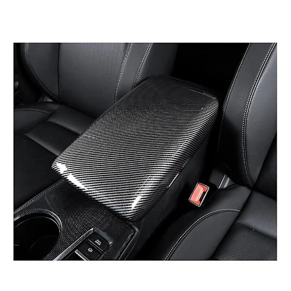 Kolfiber Svart Interiör Sätes Armstödsbox Panel Trim Bil Central Armstödsbox Panel För 11:e 2021-2023