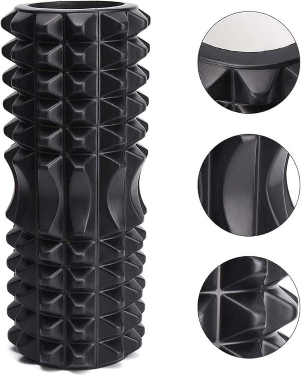 Foam Roller / Foam Roller -hieronta - Träning (Musta)