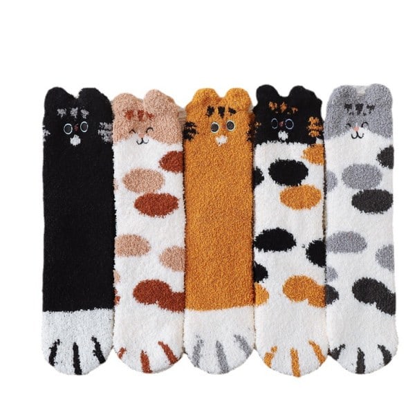 5 paria fleece-naisten sukkia, Pilou-sukat, naisten talvisukat