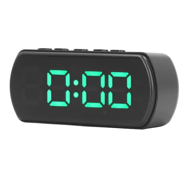 Digital Väckarklocka Snooze Temperatur 12 24h Liten Elektronisk Bordsklocka med LED-Display för Kök Kontor Sovrum Grön