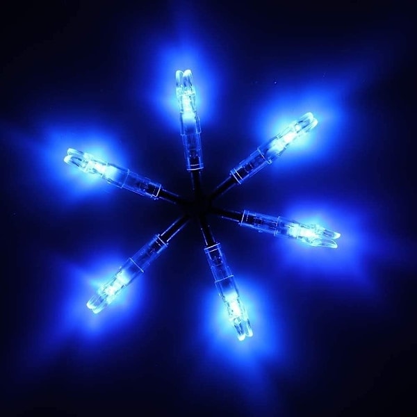 12 st LED-upplysta nockar Automatiska nockar Upplysta bågskytte Nya upplysta nockar för 6,2 mm bågskytte Hunti-WELLNGS/NT/