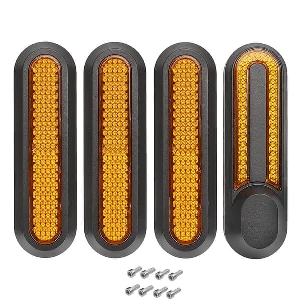 [NT] 4-pack Reflekterande Navkåpor för Xiaomi M365, PRO, PRO 2 och 1S – Skydd och Synlighet för Elsparkcykel Orange