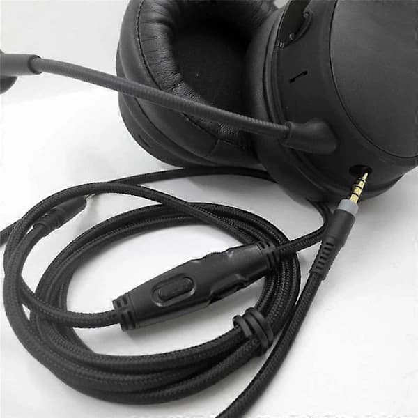 Erstatningskabel for -HyperX Cloud Alpha/-HyperX Cloud Core Flight-hodetelefoner med volumkontroll og lydstyrke