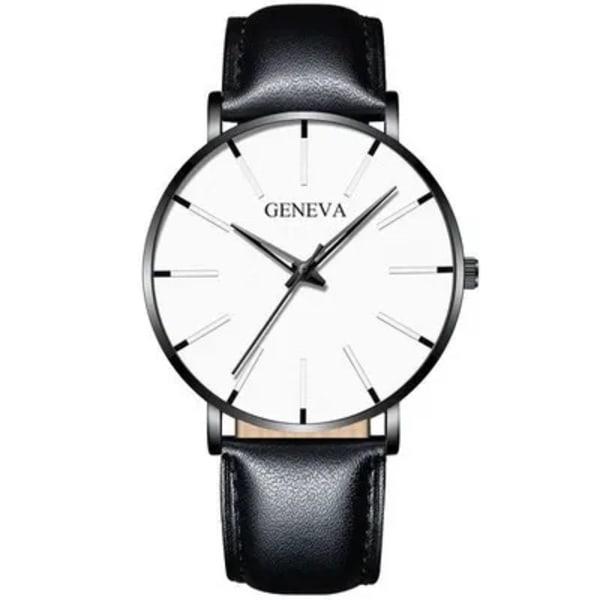 Genève Herrmode Ultra Tunna Klockor Enkla Herr Business Mesh Bälte Quartz Watch Man Armbandsur Klocka Relogio Masculino Type 2