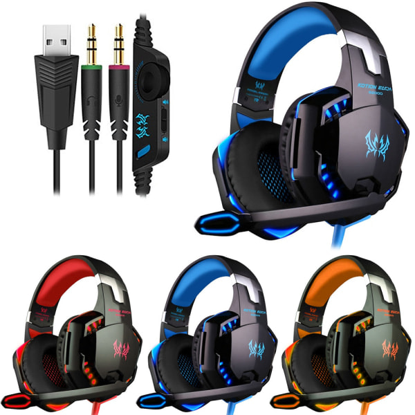 /Hc/Gaming Headset - PC / Hörlurar Kotion Each G2000 med LED Blå