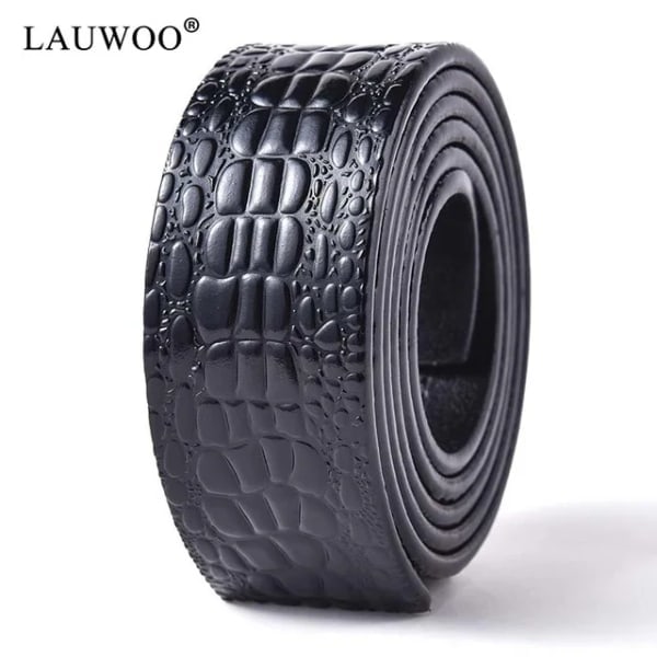 100% Koläder Bälte Utan Spänne 3,5 cm Bredd Äkta Läder Designerbälte Herr Hög Kvalitet 3.5EYUBlack 110cm