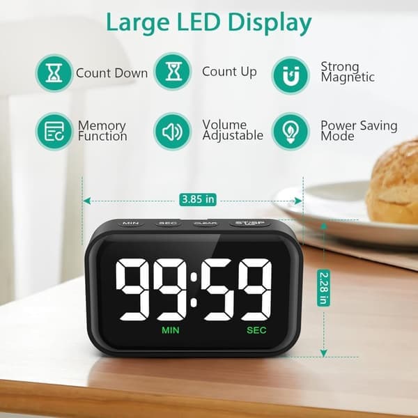 Kjøkkentimer - Digital kjøkkentimer - LED digital nedtellingstimer