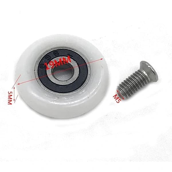 NA/10-pakning erstatningsruller for dusjdører (19 mm), A