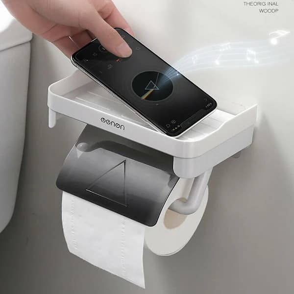 WC-paperiteline Säilytysteline HARMAA Harmaa
