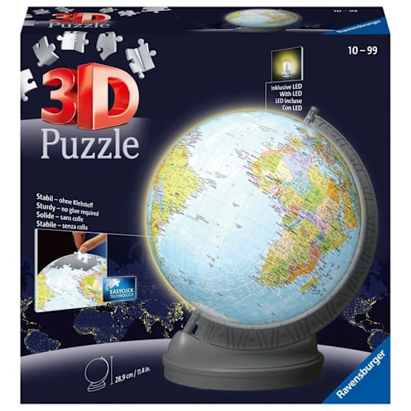 Ravensburger 3D Puzzle Ball Globe med Belysning 540 stk_NN