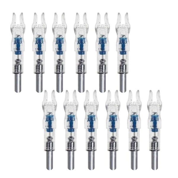 12 stk. LED-oplyste pileender Automatiske pileender Oplyst bueskydning Nye oplyste pileender til 6,2 mm bueskydning Hunti-WELLNGS/NT/