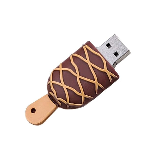 {NT} USB-nøgle 16 GB - Glas brun / gul