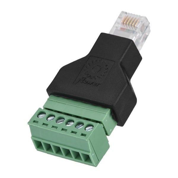 1. Ethernet RJ12 6P6C Uros - 6-nastainen ruuviliitinadapteri